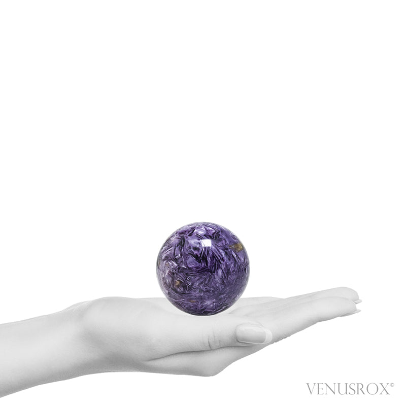 Charoite Polished Sphere from Sakha Republic, Siberia, Russia | Venusrox