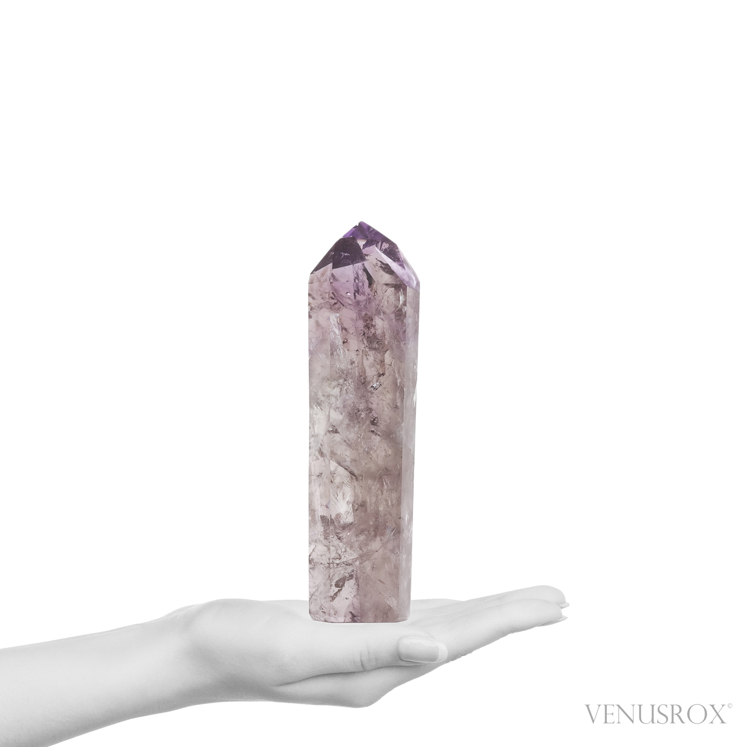 Amethyst Phantom Polished Point from Brazil | Venusrox