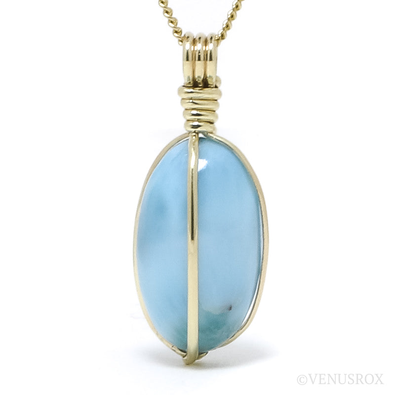 An exquisite Larimar Polished Crystal Pendant from Dominican Republic, Caribbean Sea | Venusrox