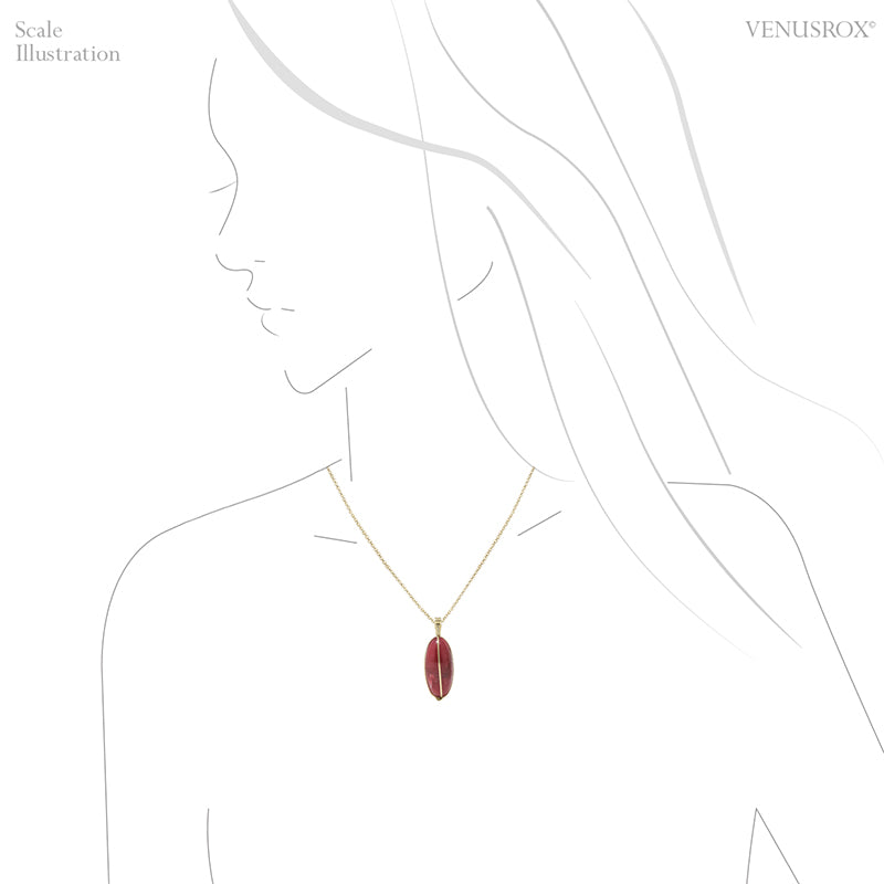 Rhodonite Polished Crystal Pendant from Brazil | Venusrox