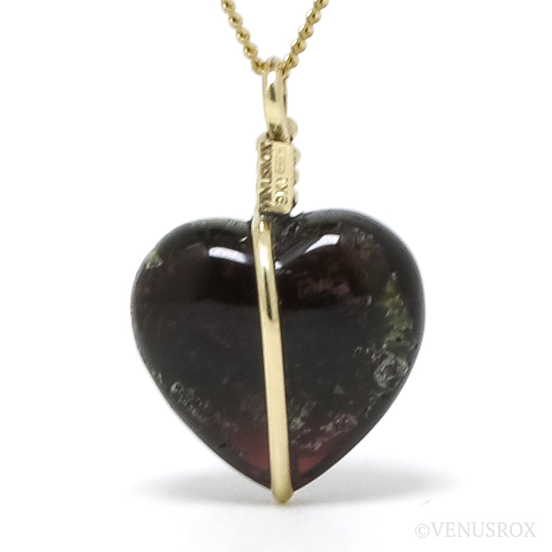 A stunning Rubellite Polished Heart Pendant from Brazil | Venusrox, the UK's Premier Crystal Showroom