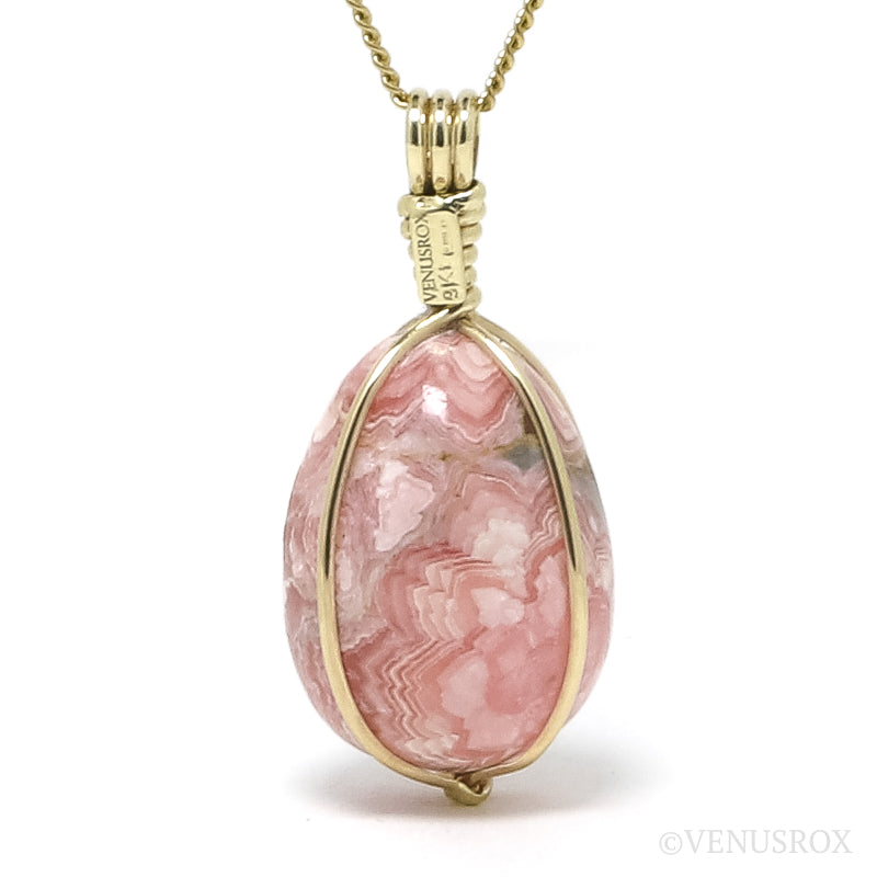 Rhodochrosite Polished Crystal Pendant from Argentina | Venusrox