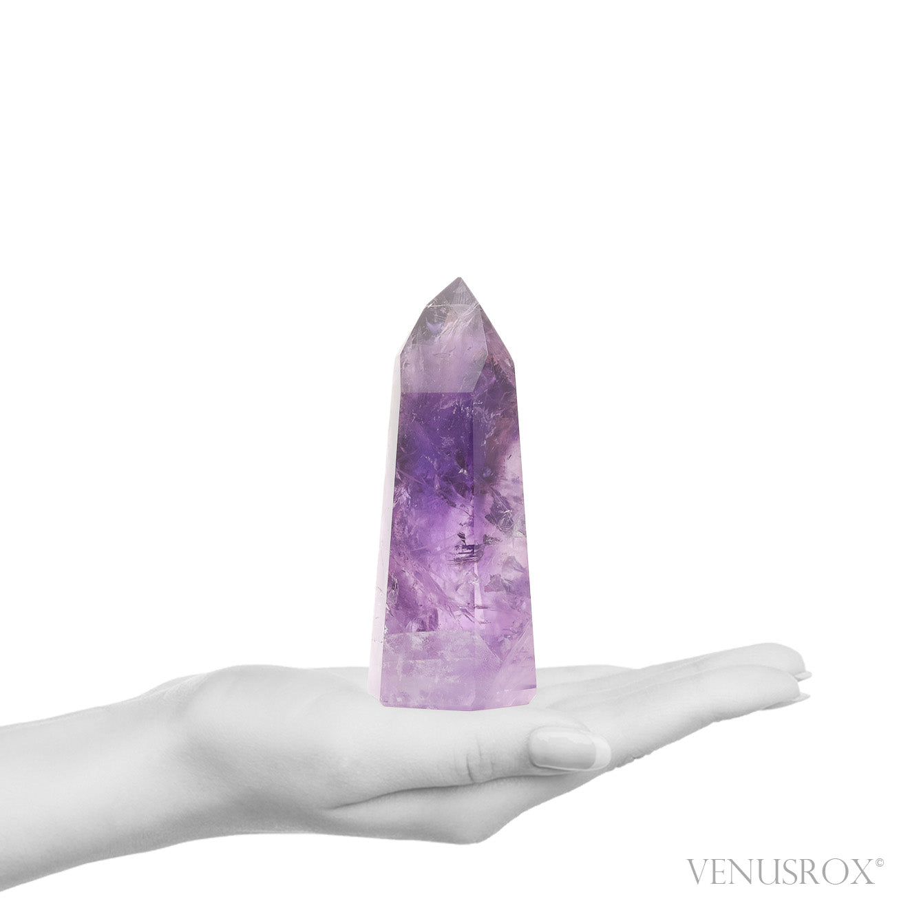Amethyst Phantom Polished Point from Brazil | Venusrox