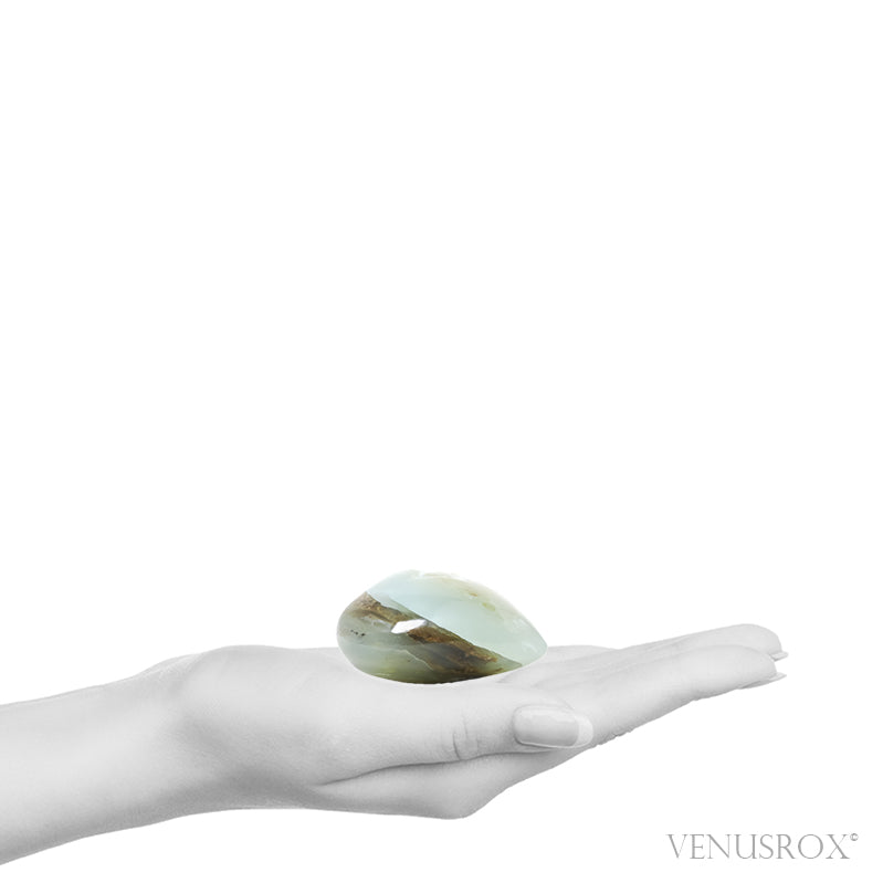 Blue Andean Opal Polished Heart from the Acari Mine, Caraveli Province, Arequipa Department, Peru | Venusrox