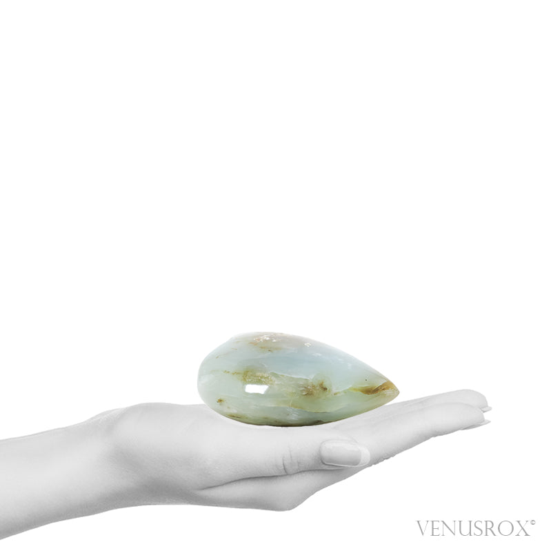 Blue Andean Opal Polished Heart from the Acari Mine, Caraveli Province, Arequipa Department, Peru | Venusrox