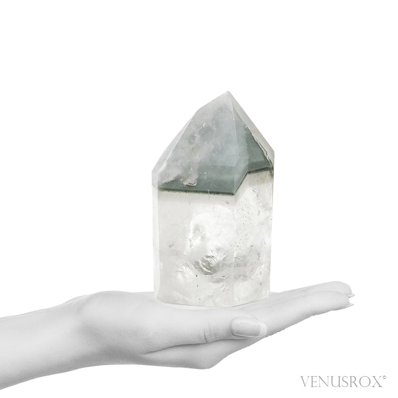 Chlorite Phantom Quartz Polished/Natural Point from Brazil | Venusrox