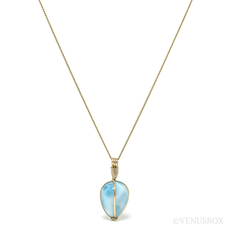 Larimar Polished Crystal Pendant from Dominican Republic, Caribbean Sea | Venusrox