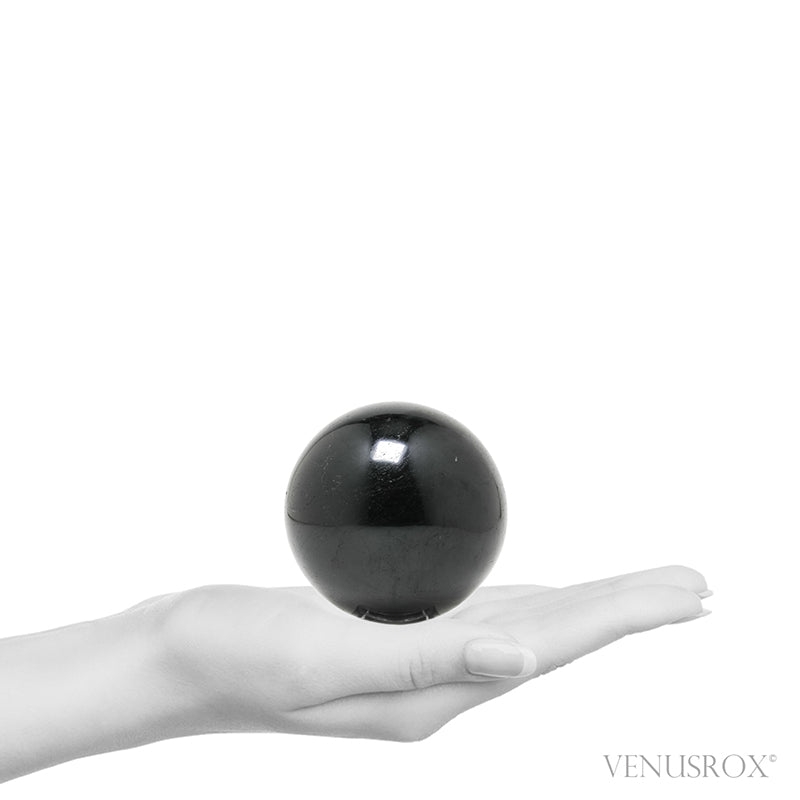 Black Tourmaline Polished Sphere from Madagascar | Venusrox