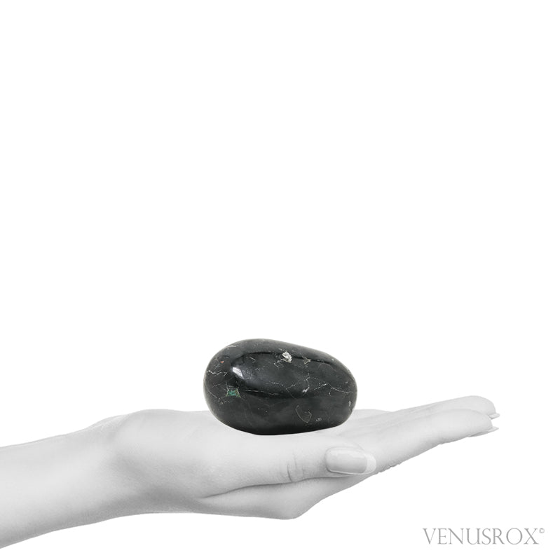 Chrysocolla in Black Tourmaline Polished Crystal from Peru | Venusrox