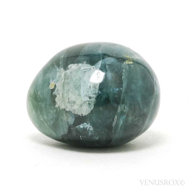 Blue Apatite Polished Crystal from Slyudyanka (Sludyanka), Lake Baikal area, Irkutskaya Oblast', Prebaikalia (Pribaikal'e), Eastern-Siberian Region, Russia | Venusrox