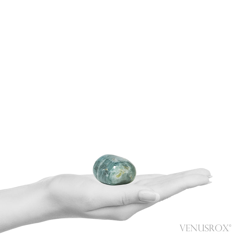 Blue Apatite Polished Crystal from Slyudyanka (Sludyanka), Lake Baikal area, Irkutskaya Oblast', Prebaikalia (Pribaikal'e), Eastern-Siberian Region, Russia | Venusrox