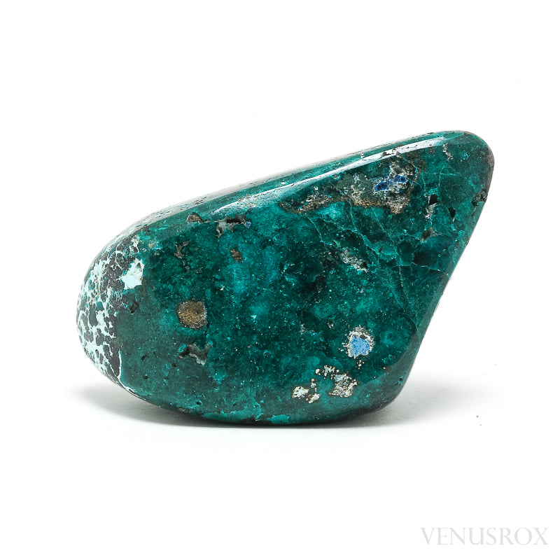 Dioptase with Chrysocolla, Shattuckite & Matrix Polished Crystal from the Democratic Republic of Congo | Venusrox