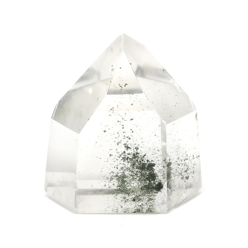 Chlorite Phantom Quartz Polished Point from Brazil | Venusrox