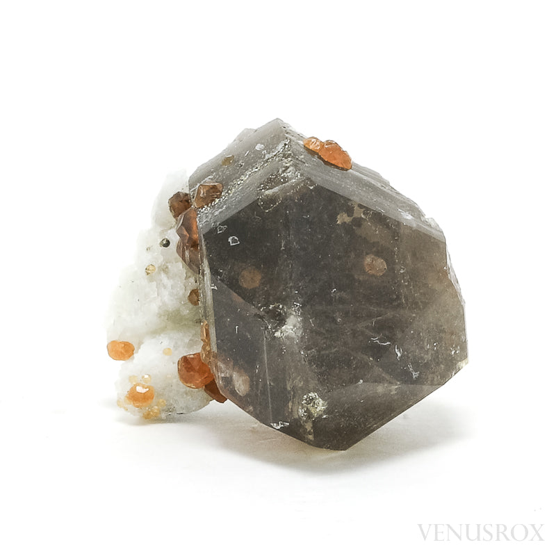 Spessartine Garnet with Orthoclase Natural Cluster from Wushan Spessartine Mine, Tongbei, Yunxiao Co., Zhangzhou Prefecture, Fujian Province, China | Venusrox