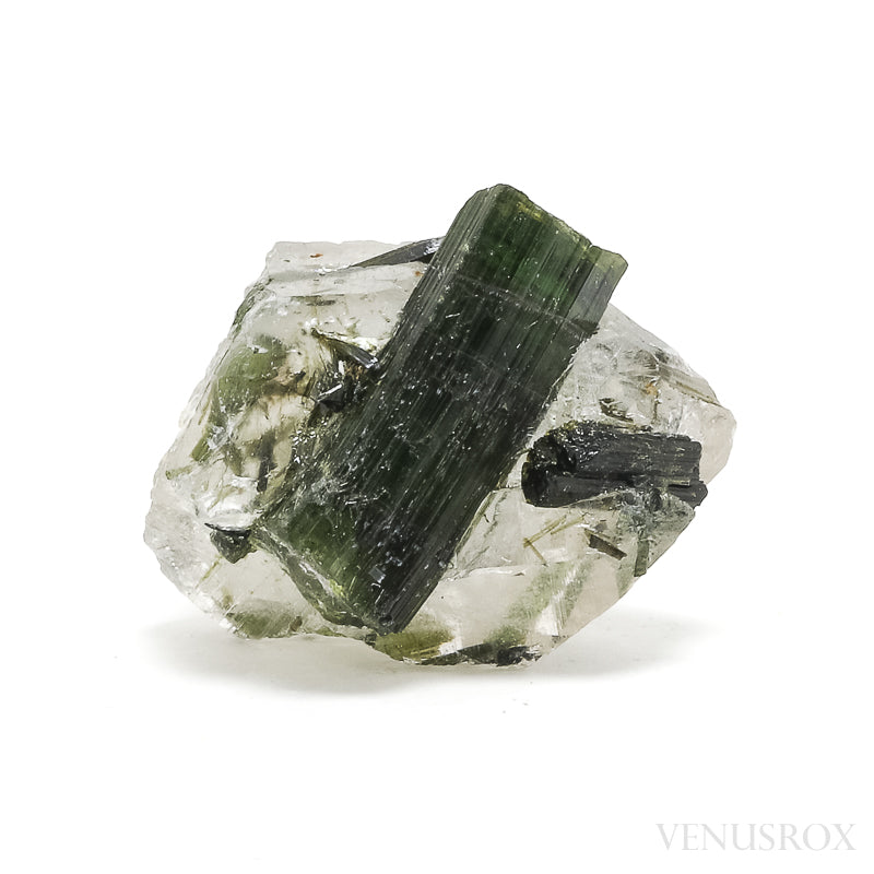 Quartz with Green Tourmaline Natural Point from Brazil | Venusrox