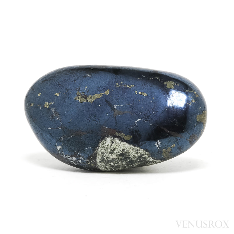 Covellite with Pyrite Polished Crystal from Peru | Venusrox