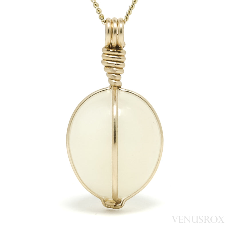 White Opal Polished Crystal Pendant from Madagascar | Venusrox