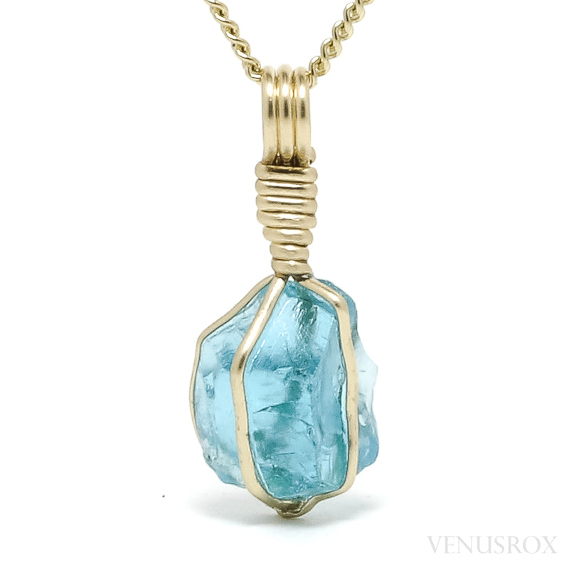 Blue Apatite Natural Crystal Pendant from Madagascar | Venusrox