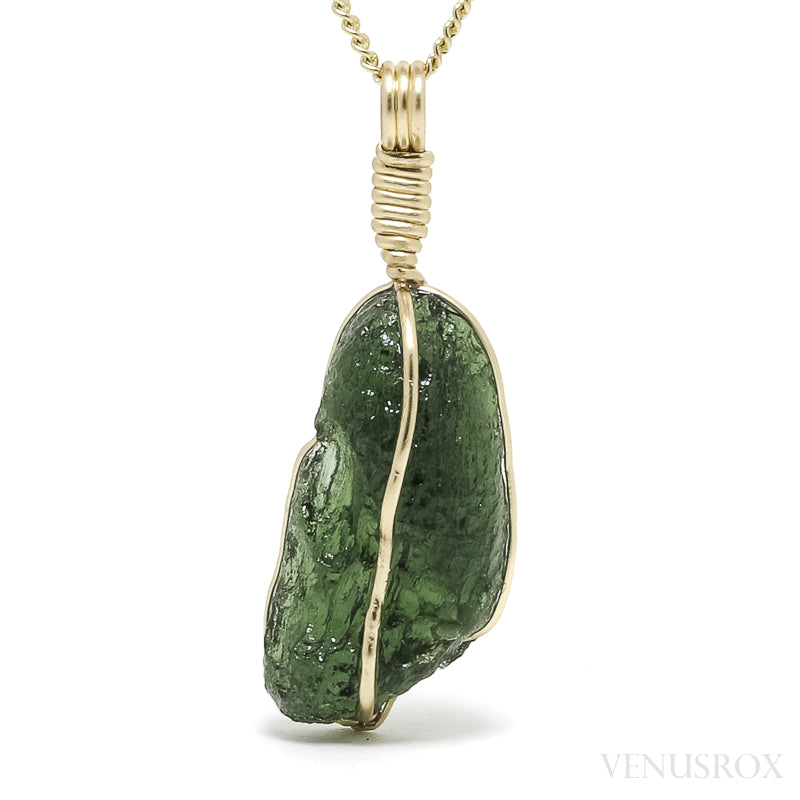 Natural Moldavite Crystal Pendant from Chlum, Czech Republic | Venusrox