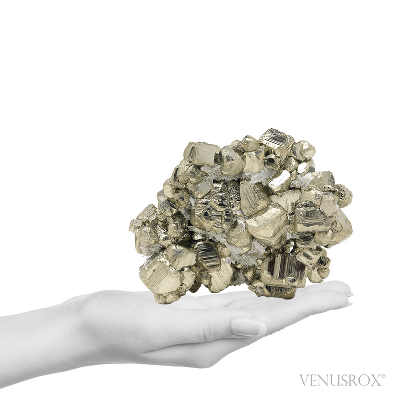 Pyrite with Quartz Natural Cluster from the Huanzala Mine, Huallanca District, Dos de Mayo Province, Huánuco Department, Peru | Venusrox