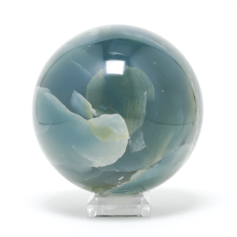 Blue Calcite Polished Sphere from Argentina | Venusrox