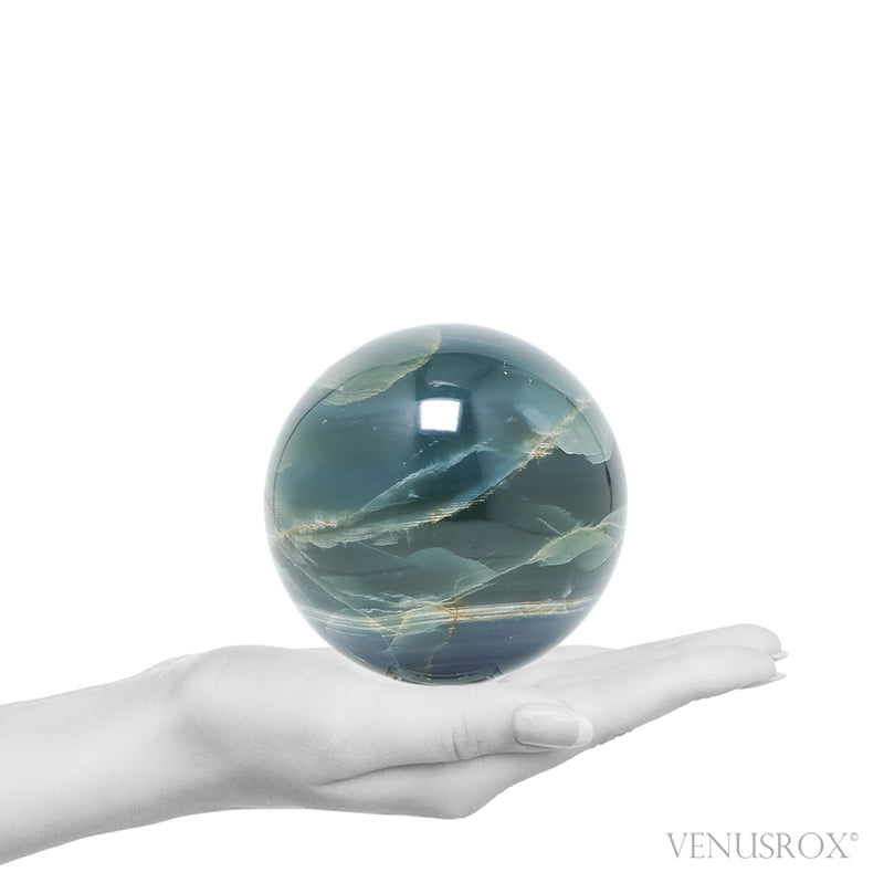 Blue Calcite Polished Sphere from Argentina | Venusrox