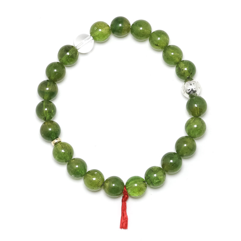 Green Tourmaline Bead Bracelet from Mozambique | Venusrox