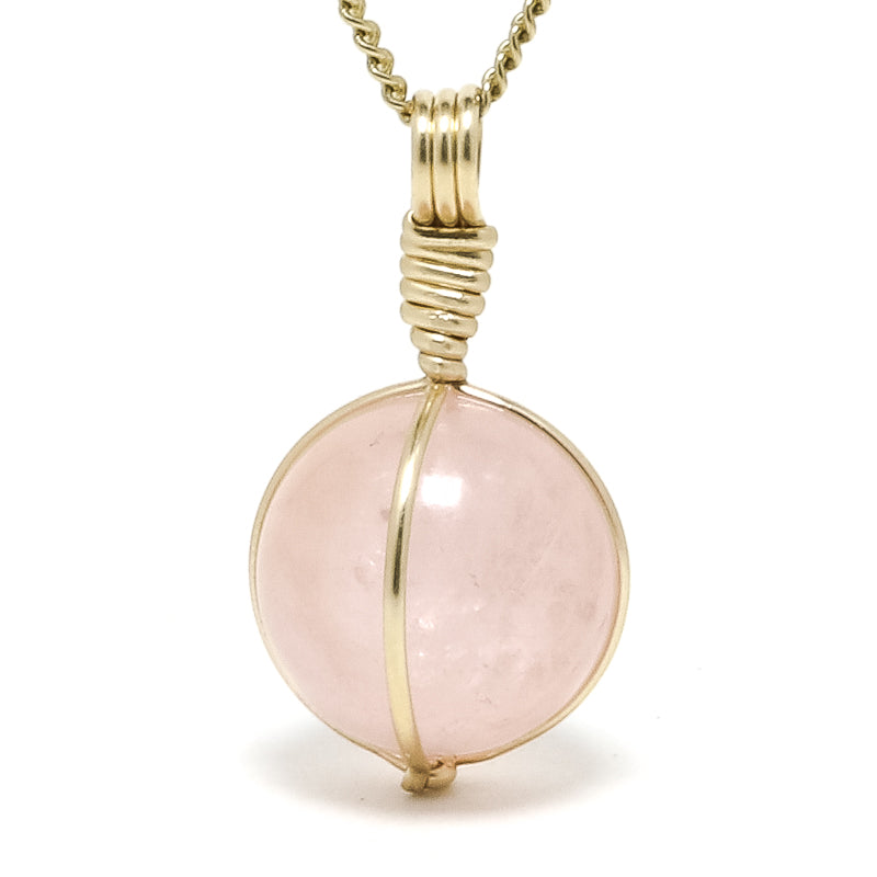 Morganite Polished Sphere Pendant from Mozambique | Venusrox