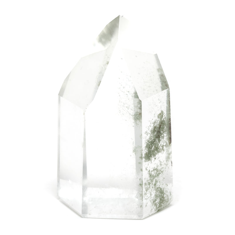 Chlorite Phantom Quartz Polished Point from Brazil | Venusrox