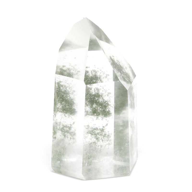 Chlorite Phantom Quartz Polished Point from Brazil | Venusrox