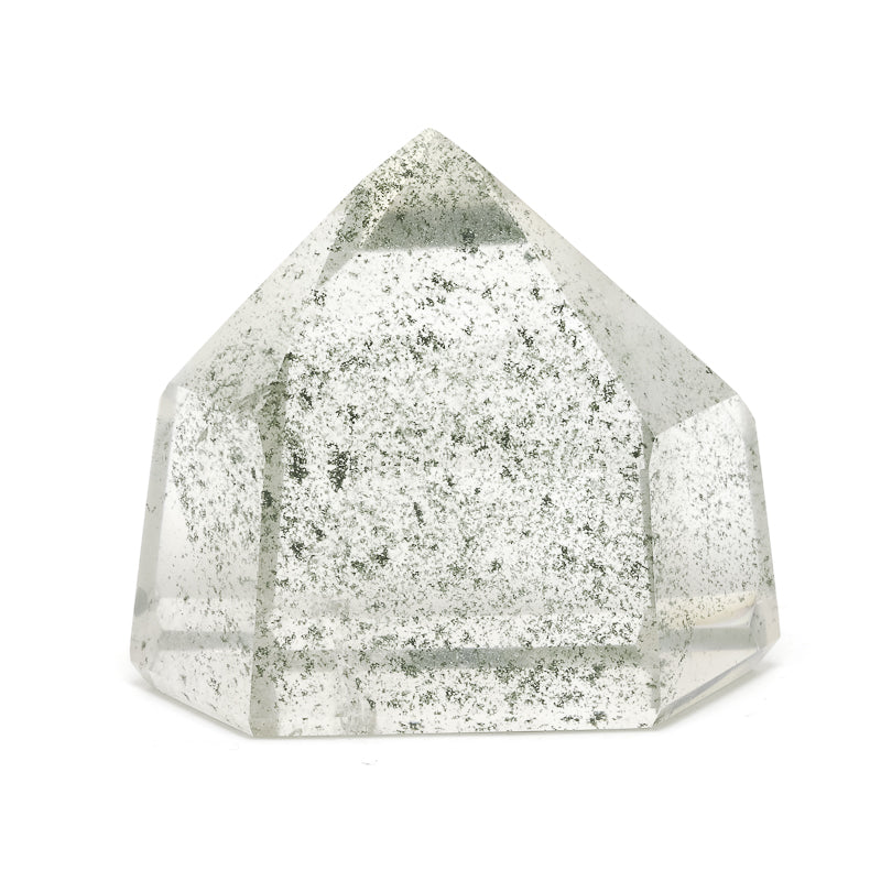 Chlorite Phantom Quartz Polished Point from Brazil | Venusrox