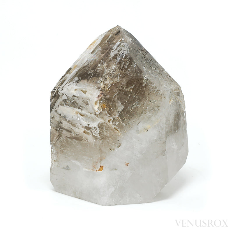 Smoky Phantom Elestial Quartz Part Polished/Part Natural Point from Brazil | Venusrox