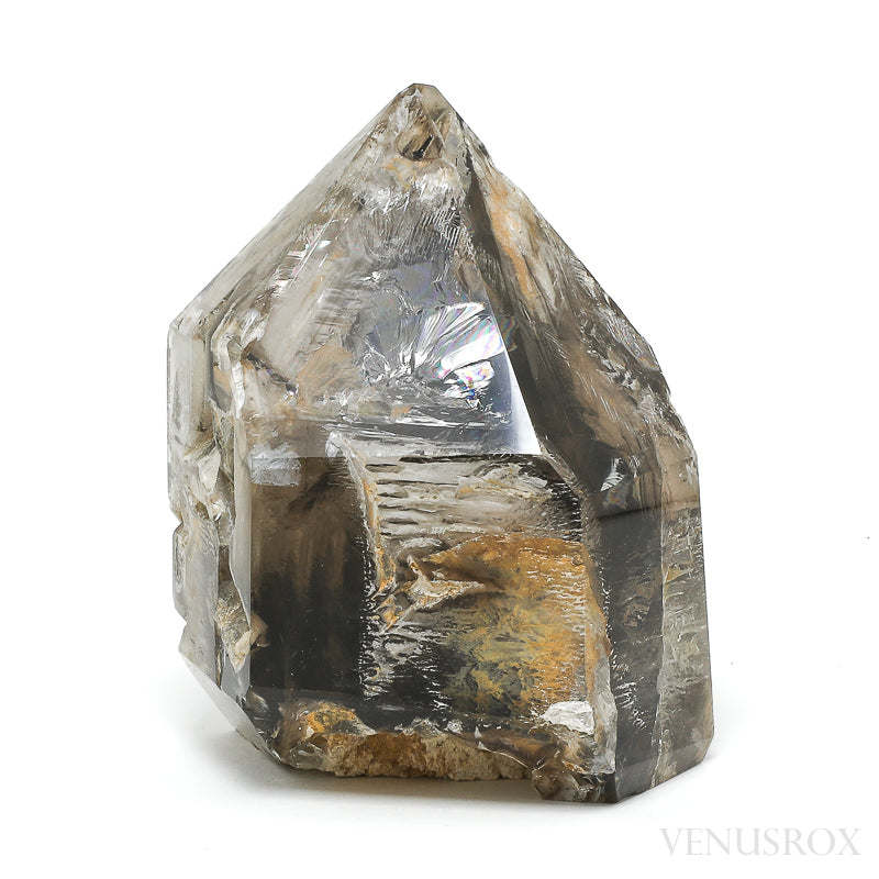 Smoky Phantom Elestial Quartz Part Polished/Part Natural Point from Brazil | Venusrox