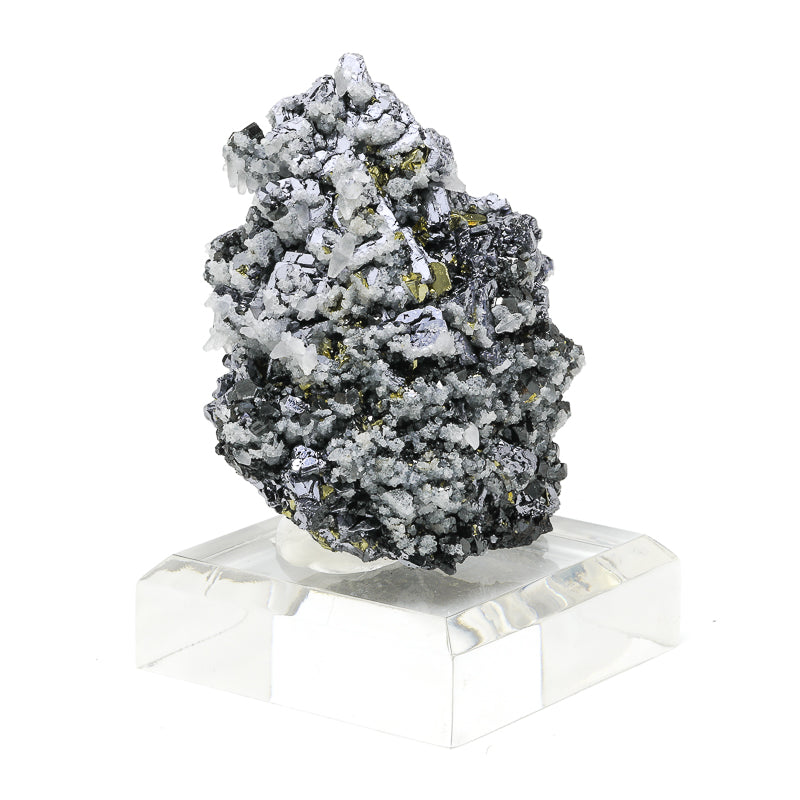 Galena with Chalcopyrite, Sphalerite & Galena Natural Cluster from Bulgaria | Venusrox