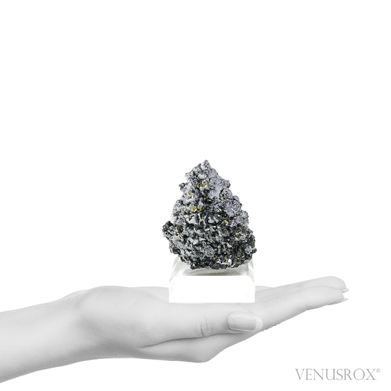 Galena with Chalcopyrite, Sphalerite & Calcite Natural Cluster from Bulgaria | Venusrox