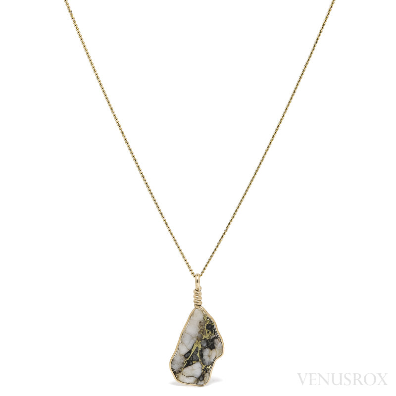 Gold in Quartz Slice Pendant from Alaska, USA | Venusrox