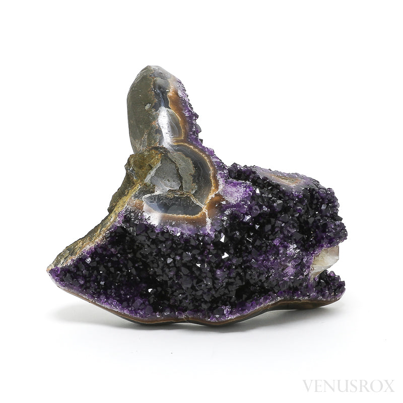 Amethyst with Agate & Calcite Polished/Natural Cluster from Uruguay | Venusrox