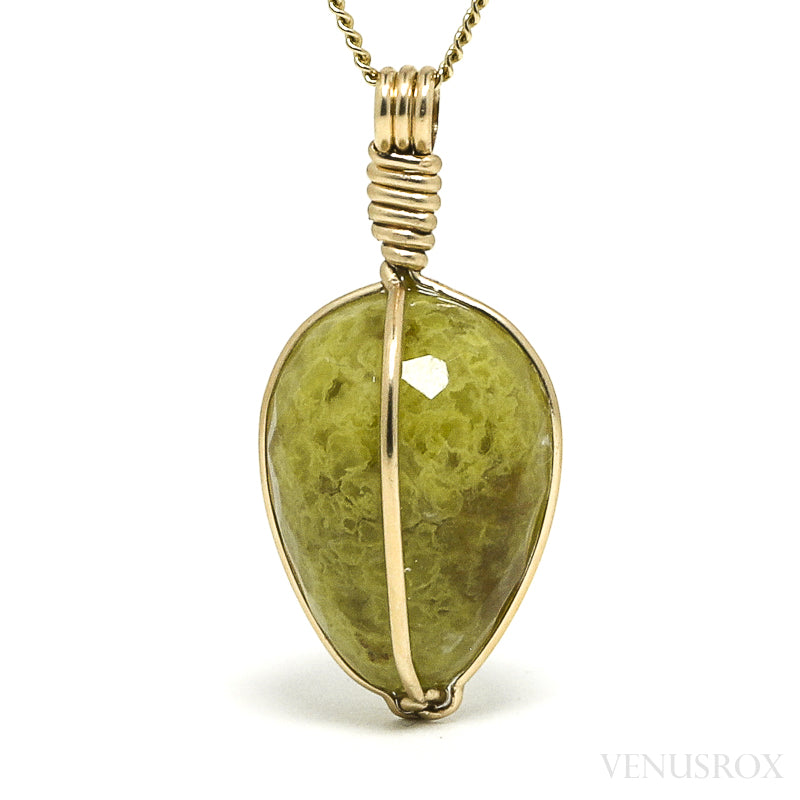Serpentine Faceted Polished Crystal Pendant from Madagascar | Venusrox
