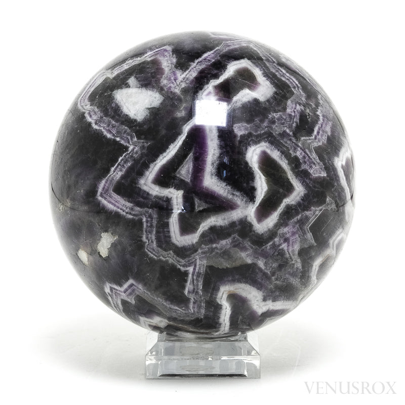 Chevron Amethyst Polished Sphere from India | Venusrox