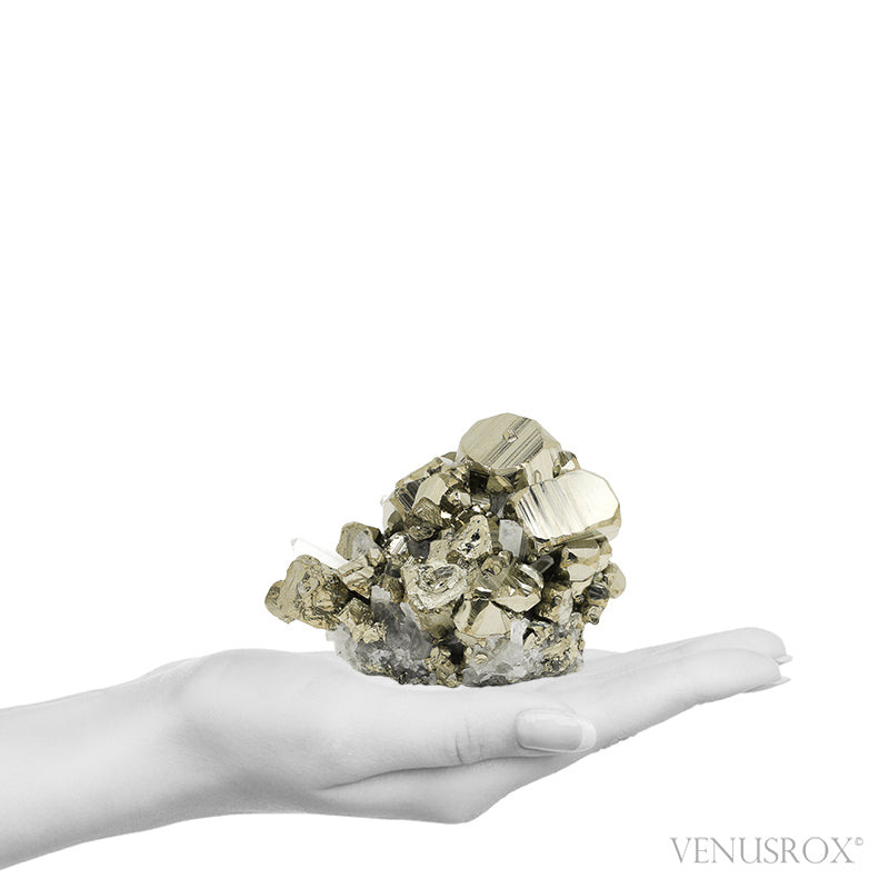 Pyrite with Quartz Natural Cluster from the Huanzala Mine, Huallanca District, Huanuco Department, Peru | Venusrox