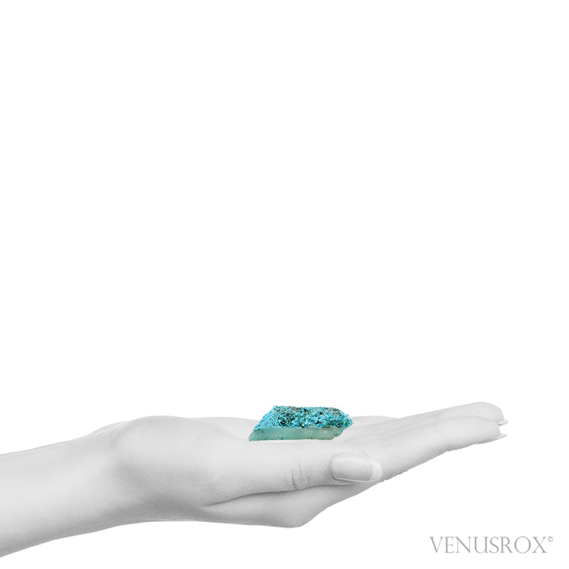 Chrysocolla on Quartz Natural Crystal Specimen from Peru | Venusrox