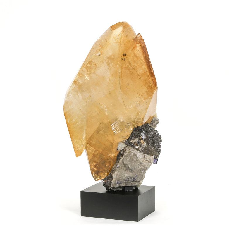Stellar Beam Calcite with Sphalerite, Fluorite & Dolomite Natural Crystal from the Elmwood Mine, Tennessee, USA, mounted on a bespoke stand | Venusrox