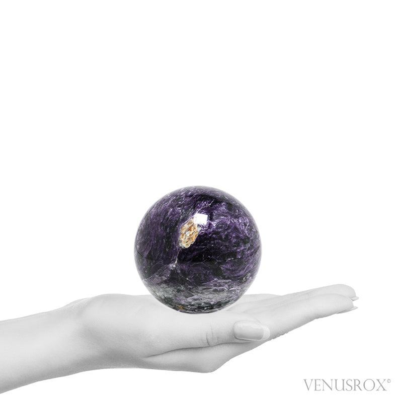 Charoite with Aegirine Polished Sphere from Sakha Republic, Siberia, Russia | Venusrox