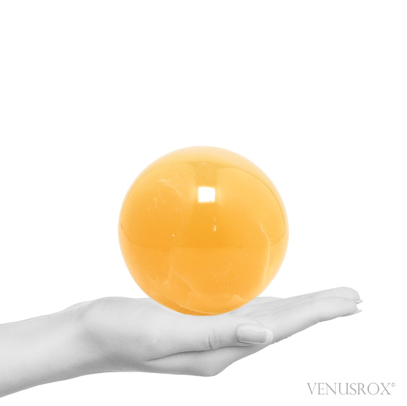 Orange Calcite Sphere from Utah, USA | Venusrox