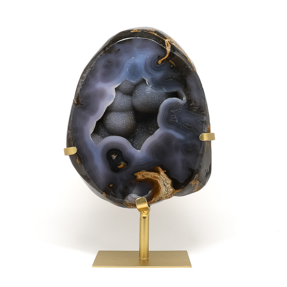 Agate with Clear Quartz Polished/Natural Crystal from Brazil | Venusrox