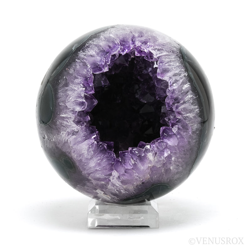 Amethyst with Agate Geode Sphere from Brazil | Venusrox