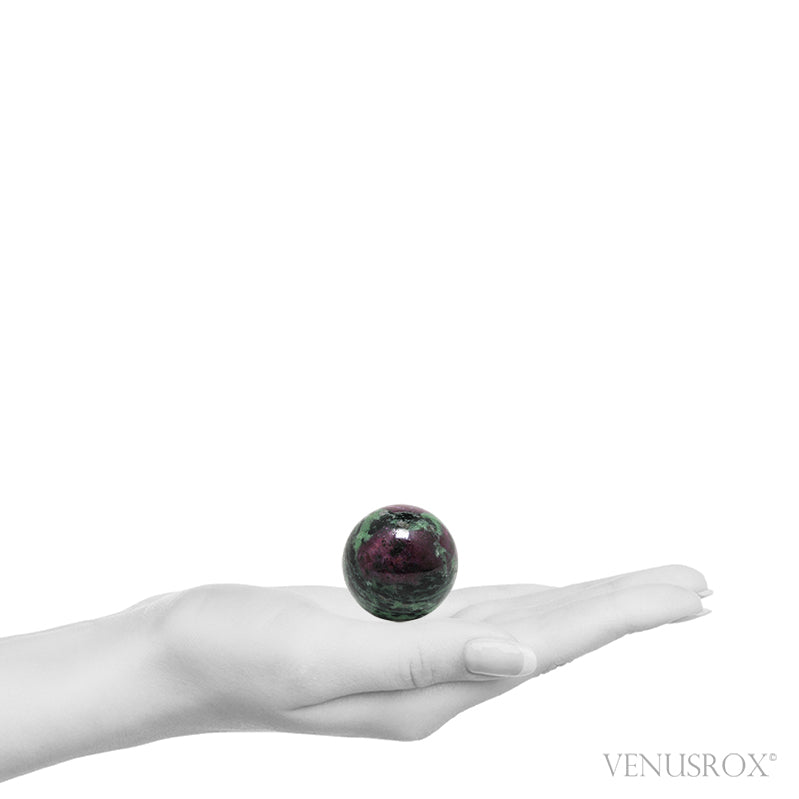 Ruby and Zoisite Polished Sphere from India | Venusrox
