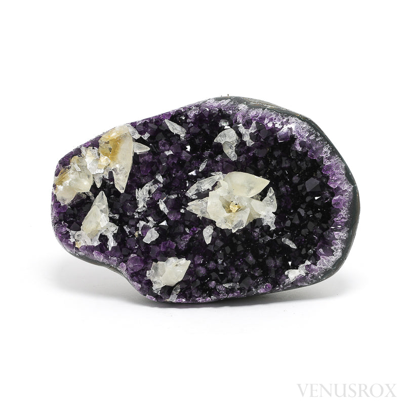 Amethyst with Agate & Calcite Part Polished/Part Natural Cluster from Uruguay | Venusrox