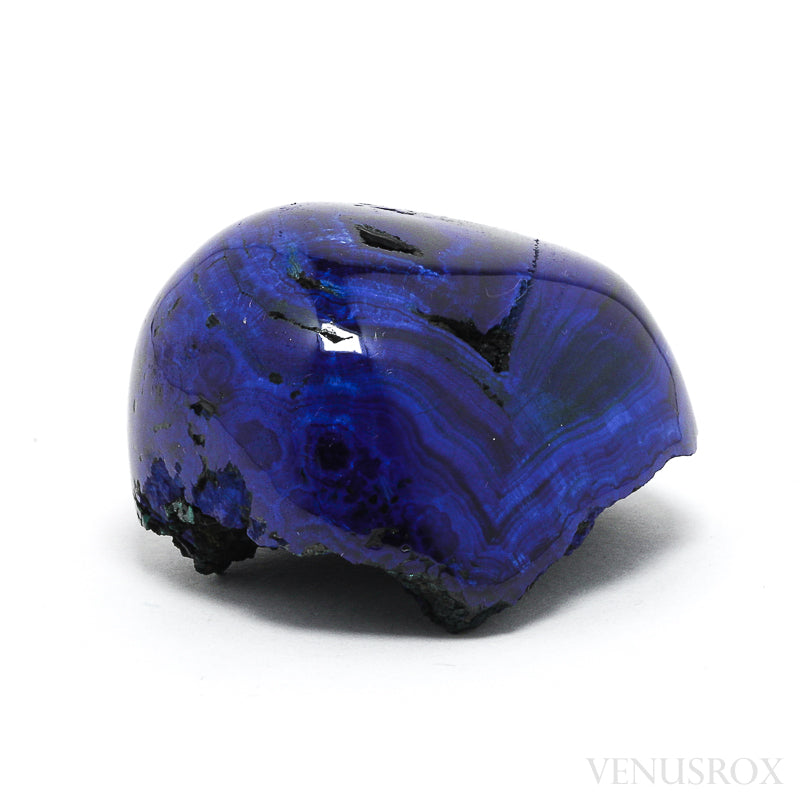 Azurite with Malachite & Matrix Part-Polished/Part-Natural Crystal from the Altai Mountains, Siberia, Russia | Venusrox