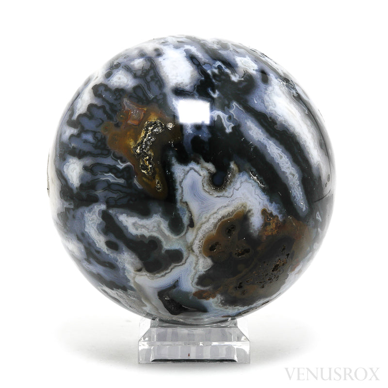 Agate with Quartz Polished Sphere from Uruguay | Venusrox